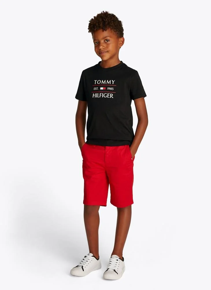 TOMMY HILFIGER Kids Logo Flag Short Sleeve T-Shirt