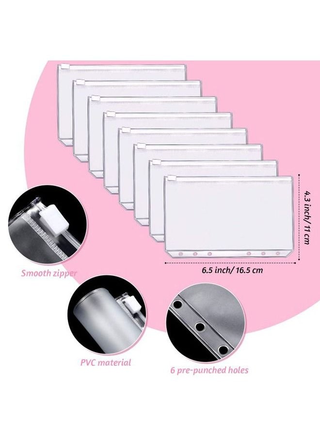 Arabest - 23Pcs A6 PU Leather Notebook Binder Budget Planner, with with 8 PCS A6 Binder Pockets, 12 Expense Budget Sheets, 2 Sheets Sticker Label (Black) - Image 1