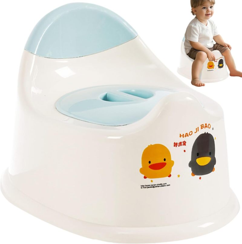 Toddler Potty Training Toilet: Blue Portable Spill Proof Potty for Toddler Boys and Girls - Image 1