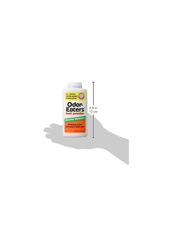 Odor-Eaters Foot Powder, 6 oz - Effective Shoe and Foot Odor Eliminator with Baking Soda - Image 2