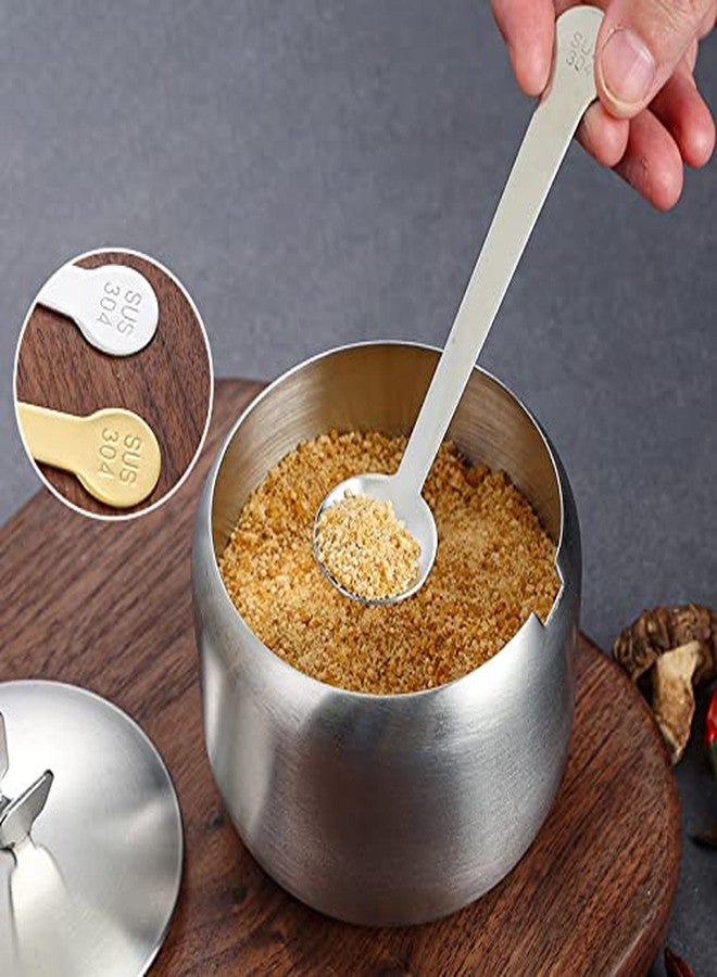Mozacona Stainless Steel Sugar Bowl Spice Jar Seasoning Pot Storage Jar with Lid Spoon,430ml - Image 4
