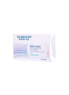 Seaweed Bath Co. Exfoliate Detox Body Soap, 3.75 Ounce, Sustainably Harvested Seaweed, Charcoal (Packaging May Vary)