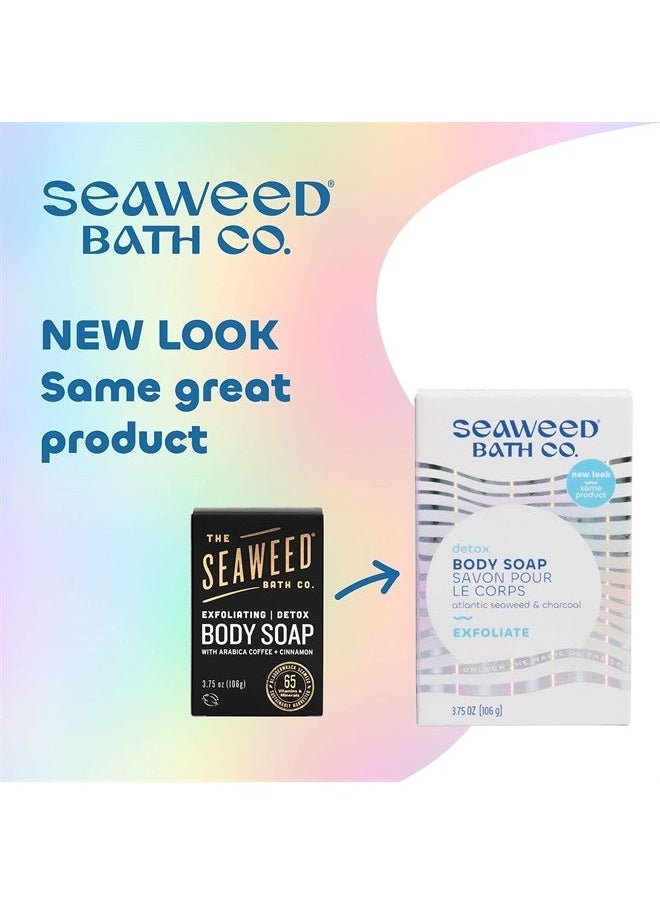 The Seaweed Bath Co. - Seaweed Bath Co. Exfoliate Detox Body Soap, 3.75 Ounce, Sustainably Harvested Seaweed, Charcoal (Packaging May Vary) - Image 1