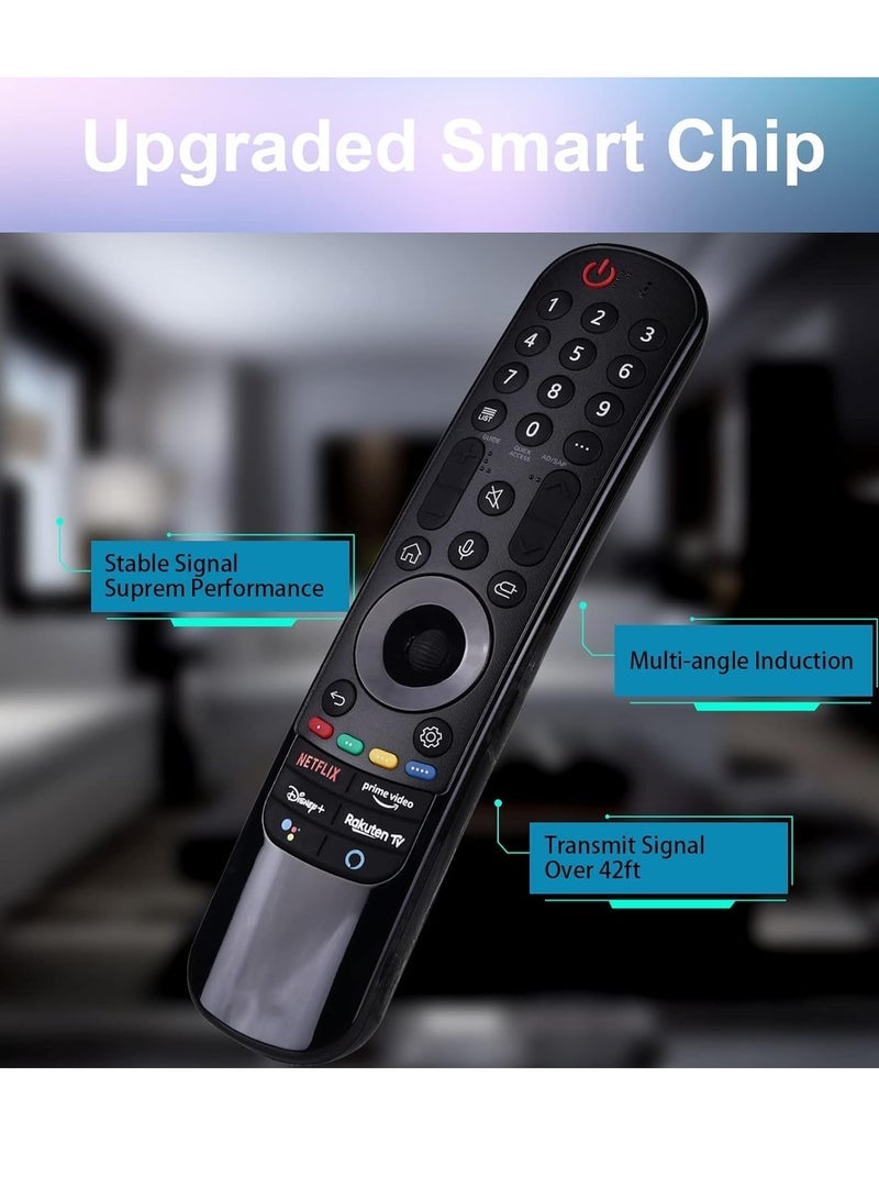 PopZa AN-MR21GA Magic Remote Control Replacement for LG Smart TV – Voice Remote for LG UHD, OLED, QNED, NanoCell, 4K & 8K TVs – Easy Setup, Full Control, and Voice Command Functionality - Image 3