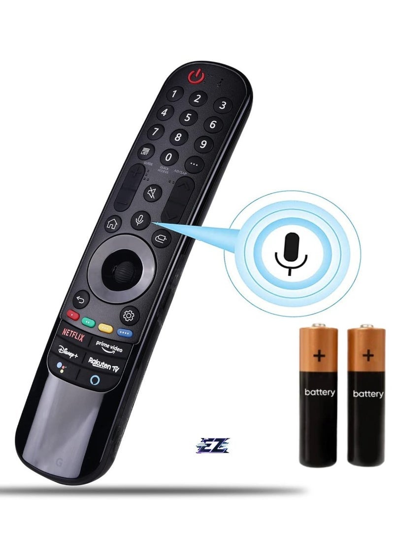 PopZa AN-MR21GA Magic Remote Control Replacement for LG Smart TV – Voice Remote for LG UHD, OLED, QNED, NanoCell, 4K & 8K TVs – Easy Setup, Full Control, and Voice Command Functionality - Image 1