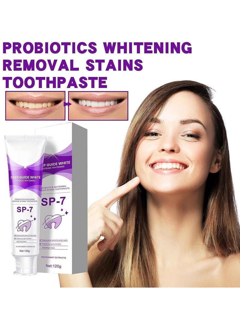 EELHOE - Eelhoe Probiotic Whitening Toothpaste Probiotic Whitening Toothpaste Teeth Whitening Prevents Plaque Toothpaste Fresh Toothpaste Oral Breath Care Removing Whitening Toothpaste Sp-7 Cavity Prevention Teeth Whitening Paste Toothpaste For Bad Breath - Image 1