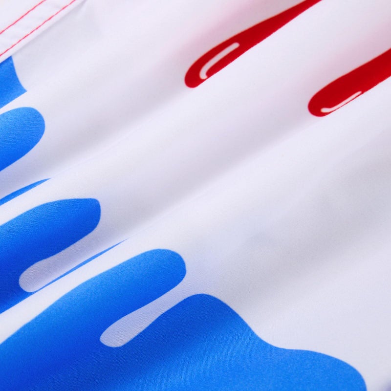 westwolf Boys Bathing Suits Compression Line Red White Board Shorts for Little Boy Size 6-7T Swimming Trunks Kids Ice Cream Swimwear Small - Image 2
