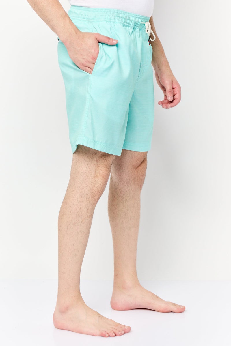 DOCKERS Men 7 Inseam Plain Board Shorts, Mint Green  - Image 3