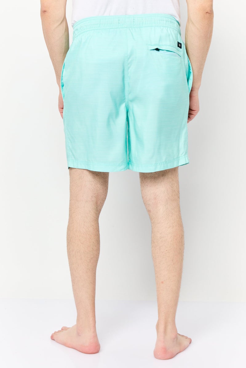 DOCKERS شورتات سباحة بسيطة للرجال بطول 7 إنش، أخضر نعناعي - Image 2