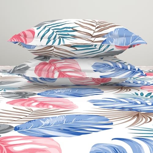 Welspun Microfiber Bedsheet for Double Bed with 2 Pillow Cover | Skin Safe & Super Soft Queen Size Bed Sheet | (87 X 94 Inch) - Floral Pink | Dazzel - Image 5