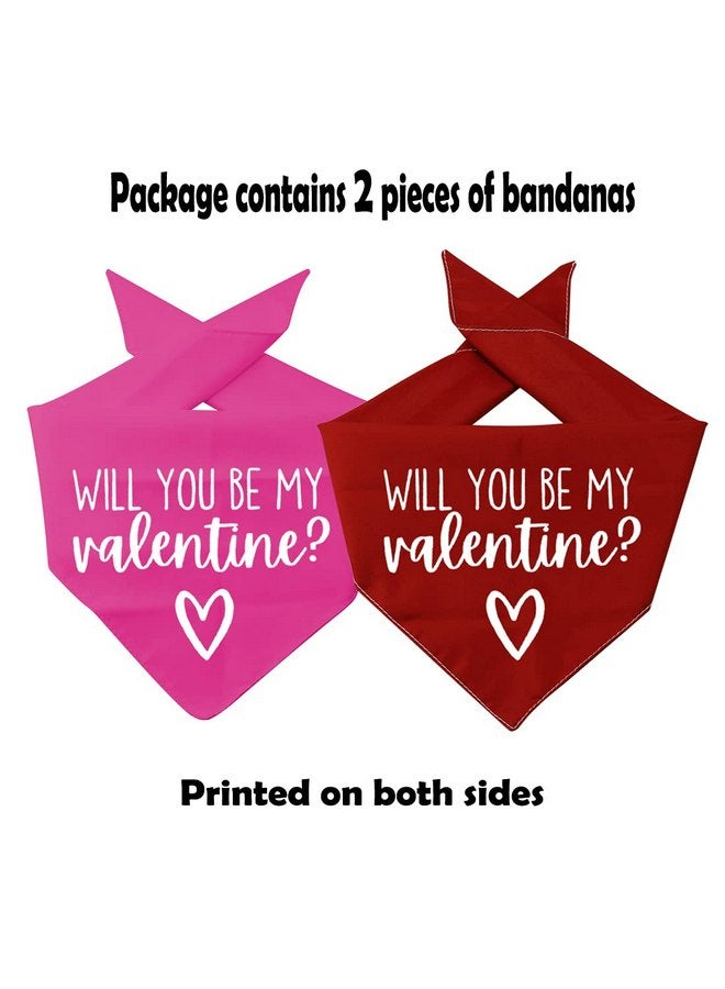 2 Pack Will You Be My Valentine Dog Bandana Valentine's Day Dog Bandana (Be My Valentine 2 Pack) - Image 3