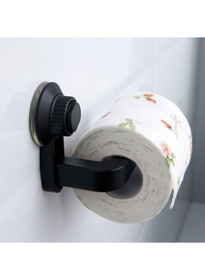 2pcs Durable Roll Toilet Paper Holder Wall Mounted Roll Tissue Box Bathroom Storage Suction Cup Creative Tissue Hook - Image 1