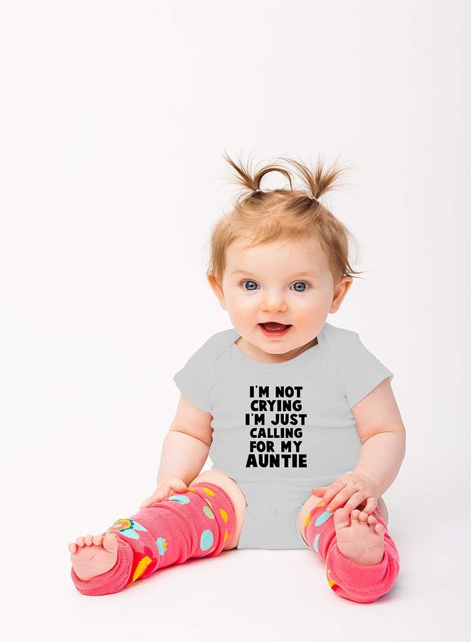 Funnwear I'm Not Crying I'm Just Calling My Auntie - Funny Baby Essentials Bodysuit - Baby Boy Clothes (Newborn, Sports Grey) - Image 4