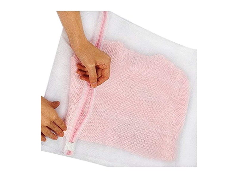 Finex FineX Washable Protective Mesh Net Zippered Wash nylon Laundry Bag for Delicate Clothes Bra Underwear LingerieRectangle 40x 50cm  - Image 5