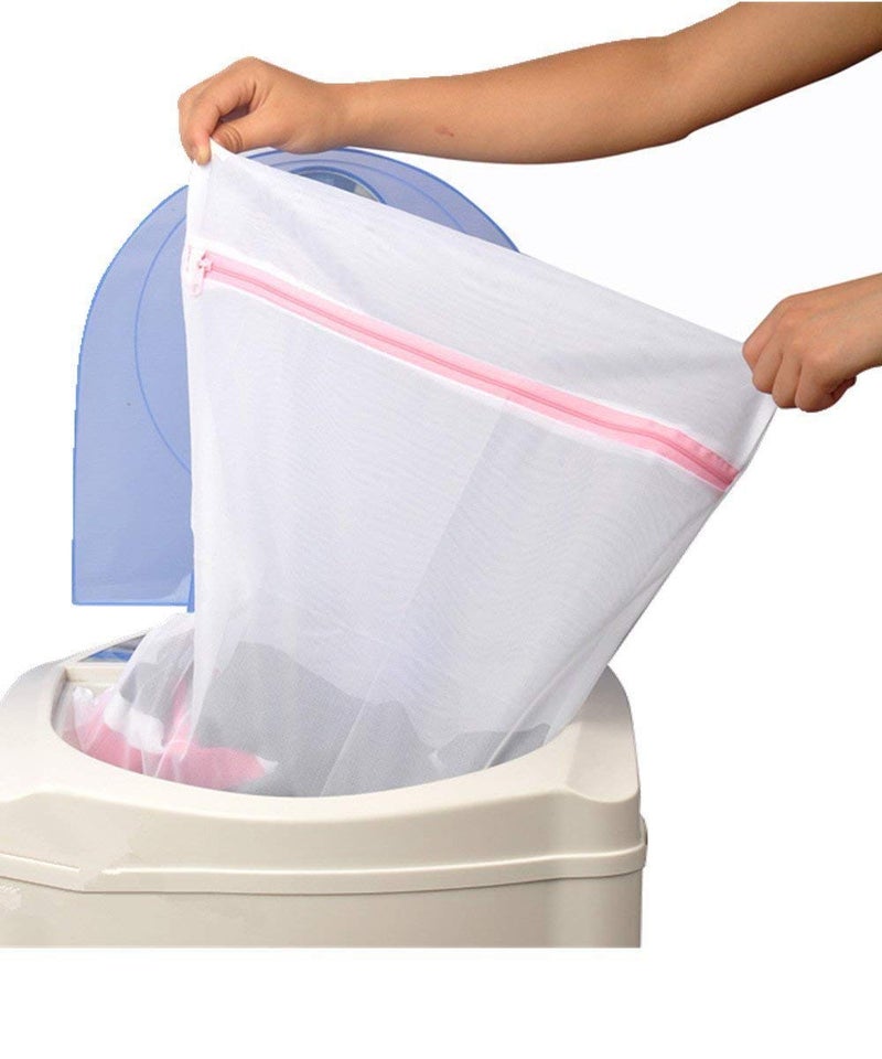 Finex FineX Washable Protective Mesh Net Zippered Wash nylon Laundry Bag for Delicate Clothes Bra Underwear LingerieRectangle 40x 50cm  - Image 2