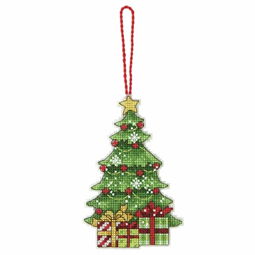 Dimensions Counted Cross Stitch Christmas Tree Ornament Kit, 3'' W x 4.75'' H - Image 2