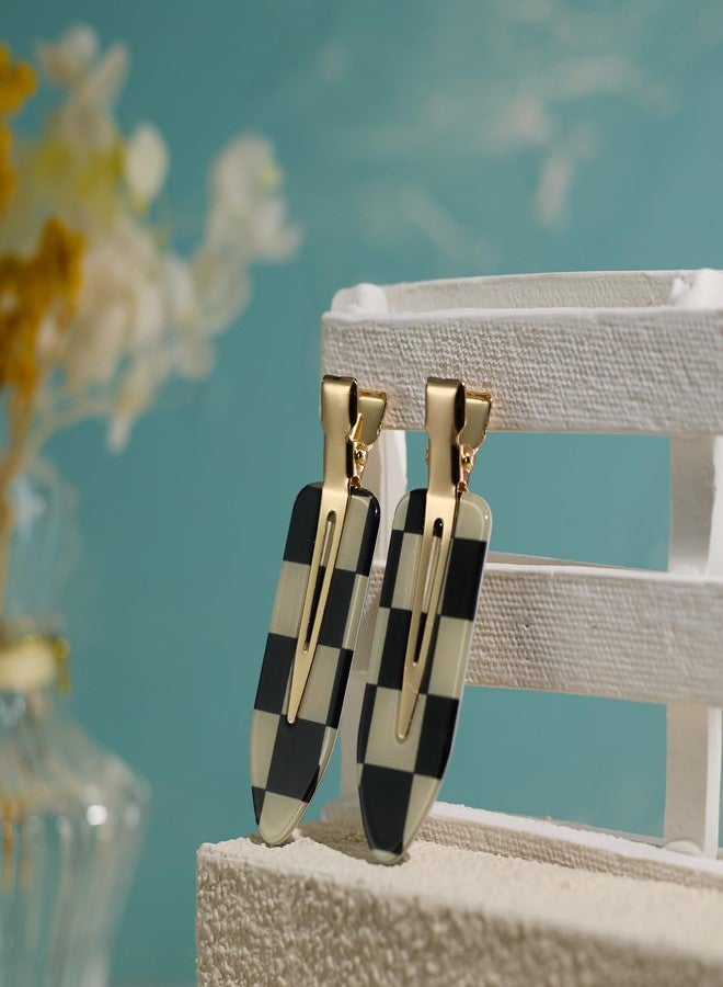 minihope 12-Piece Creaseless Hair Clips Set - Trendy Leopard, Checkerboard & Terrazzo Hair Accessories Non-Slip, Lightweight & Durable, Suitable for Various Hair Types & Styling, Everyday Wear & Gift Set. - Image 5