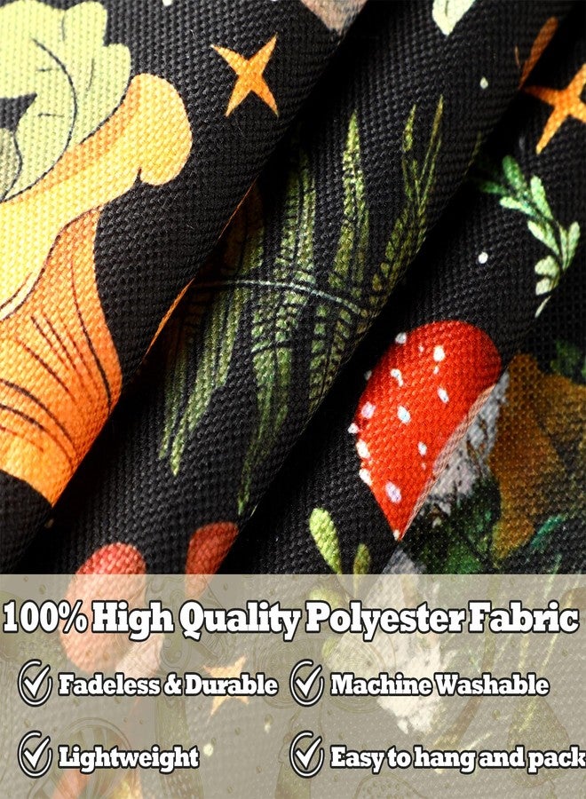 Tegeme Vintage Tapestry 52 x 13 Inch, Long Vertical Wall Hanging Reference Illustrative Botanical Tassel Tapestry for Bedroom Living Room Home Decoration(Mushroom) - Image 3