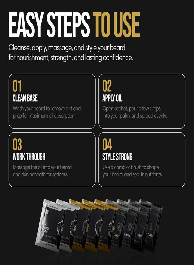 The Beard Struggle 9 Beard Oil Voyager Sample Pack, Variety Beard Oil for Men Sampler with 9 Different Scents, All Natural Ingredients, Beard Growth Oil for Soft and Healthy Hair, Day Liquid Tonic - Image 5
