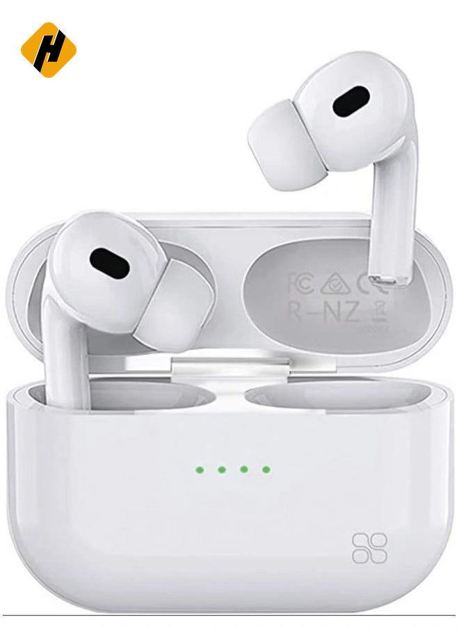 HuHa - True Wireless Earbuds, Advanced Bluetooth 5.0 Ergonomic Headphones with Mic, 16-Hour Playtime, 240mah Charging Case, Auto-Pairing and Smart-Touch-Control For iPhone 12 Pro/12 Pro Max - White - Image 1