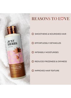 Just Herbs Kumuda Indian White Water Lily Conditioner For All Type Of Hair, 200 Ml (Parabens And Sls Free), 1 Count  - Image 4