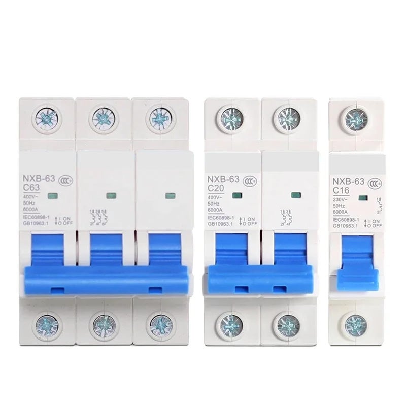 NXB 63 Miniature Circuit Breaker 1P 20A 230V 400V AC DIN Rail Mount - Image 5