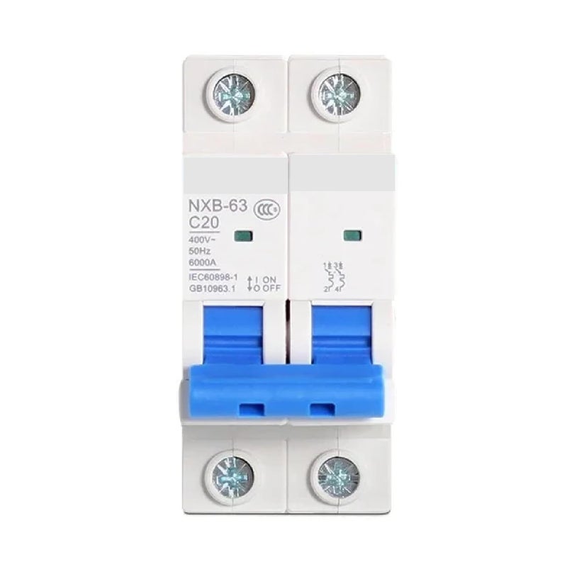 NXB 63 Miniature Circuit Breaker 1P 20A 230V 400V AC DIN Rail Mount - Image 2