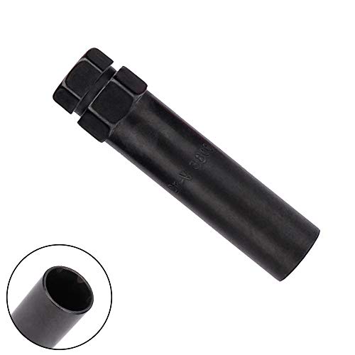 IRONTEK 6 Point Spline Drive Tuner Socket Key Tool for Six-Spline Drive Tuner Lug Nut Key Replacement 17.6mm Inner Diameter Compatible with 19mm (3/4") & 21mm (13/16") Hex Socket Wheel Lock Lug Nuts - Image 1