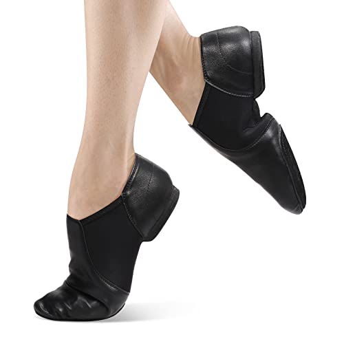 Sogebo Elastic Kids Jazz Shoes Leather Split Sole Dance for Girls Boys - 3.5 (Toddler/Little Kid/Big Kid) - Image 2