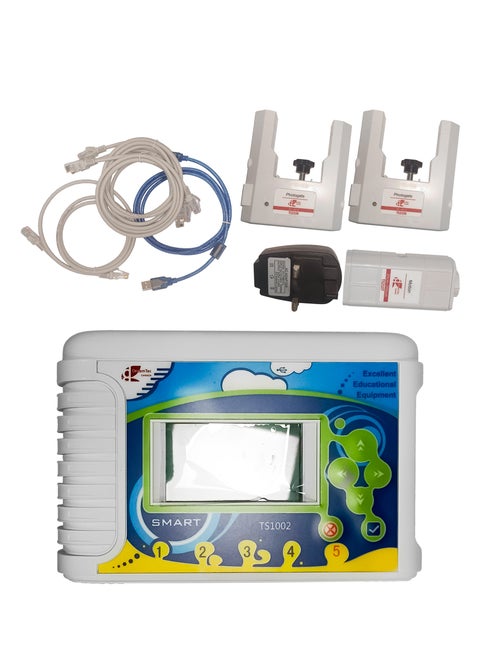 Smart Data Logger TS1002 | Includes AC Adapter, 2 Photogates, Motion Sensor (20cm - 200cm), USB Cable, Quick Start Guide, and Network Cables | Ideal for Accurate Data Collection and Analysis