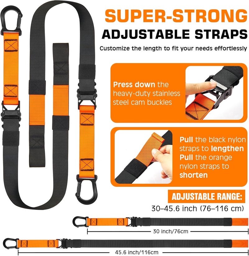 Fitense Home Resistance Training Kit - Suspension Trainer Straps with Adjustable Extension, Door Anchor, and Carry Bag - Image 3