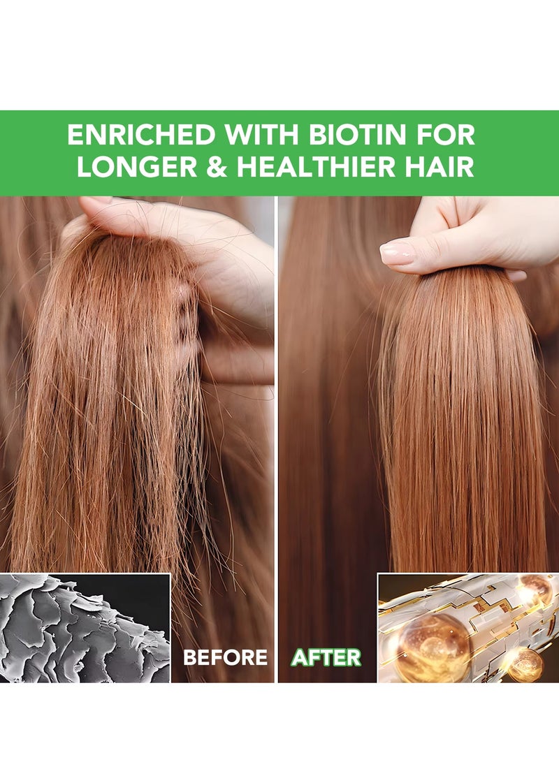 ALIVER 300ml 3 In 1 Hair Growth Conditioner with Rosemary Black Castor and Batana Oil Strengthen Hair Improve Hair Density Reduce Hair Loss Enhance Shine & Promote Hair Growth Biotin Conditioner - Image 3