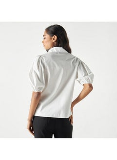 2Xtremz 2Xtremz Embellished Shirt with Puff Sleeves  - Image 3