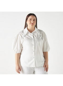 2Xtremz 2Xtremz Embellished Shirt with Puff Sleeves  - Image 2