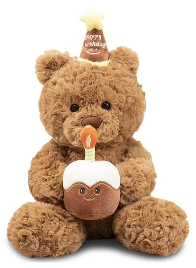 Yalla Pick Teddy Plush Toy, Adorable Happy Birthday Teddy Bear, Teddy Bear for Special Occasions, Cuddly Small Brown Bear, for Girls, Boys, Children, Party,Birthday - Image 1