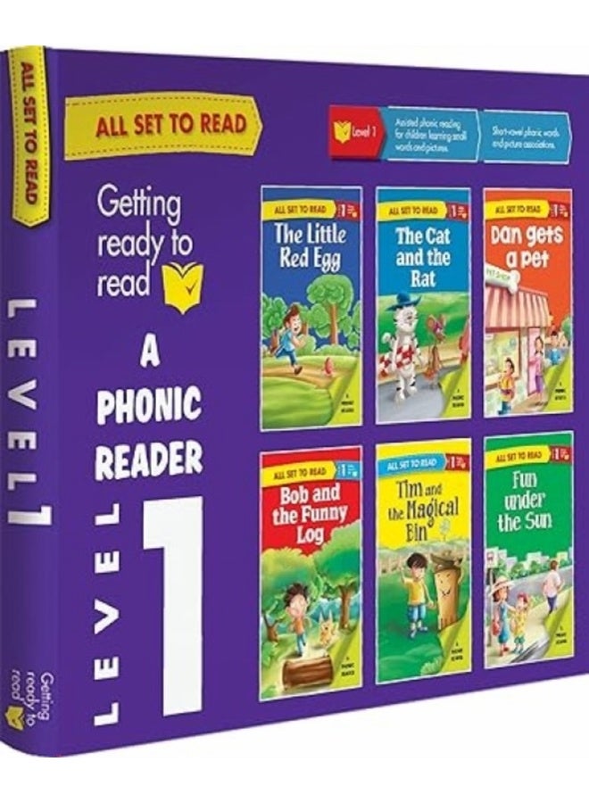 A Phonic Reader- 3 Years to 6 years - Read aloud to children- Level 1- Bedtime Stories ( Set of 6 story books packed in a gift box) 