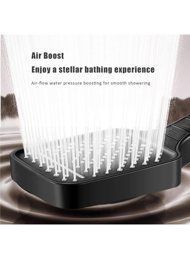 Shower Head Matte Black - 7 Spray Modes with Magic Button Control, Oversized 10 Rainfall Showerhead for Bathroom/Hotel, ABS Anti-Rust u0026 DIY Spray Combos - Image 4