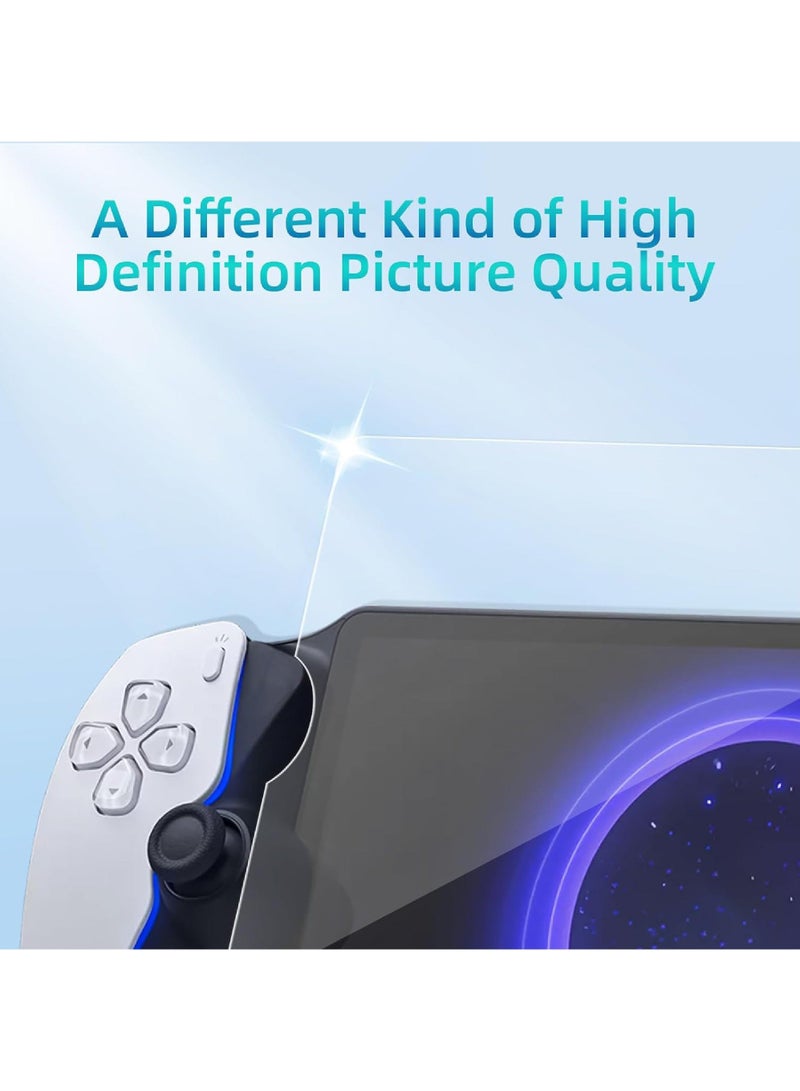 PC Case for PlayStation Portal Remote Player 3-In-1 Set with Hard PC Case Tempered Film Thumb Cap for PS5 Playstatiofn Portal Accessory Kit - Image 5