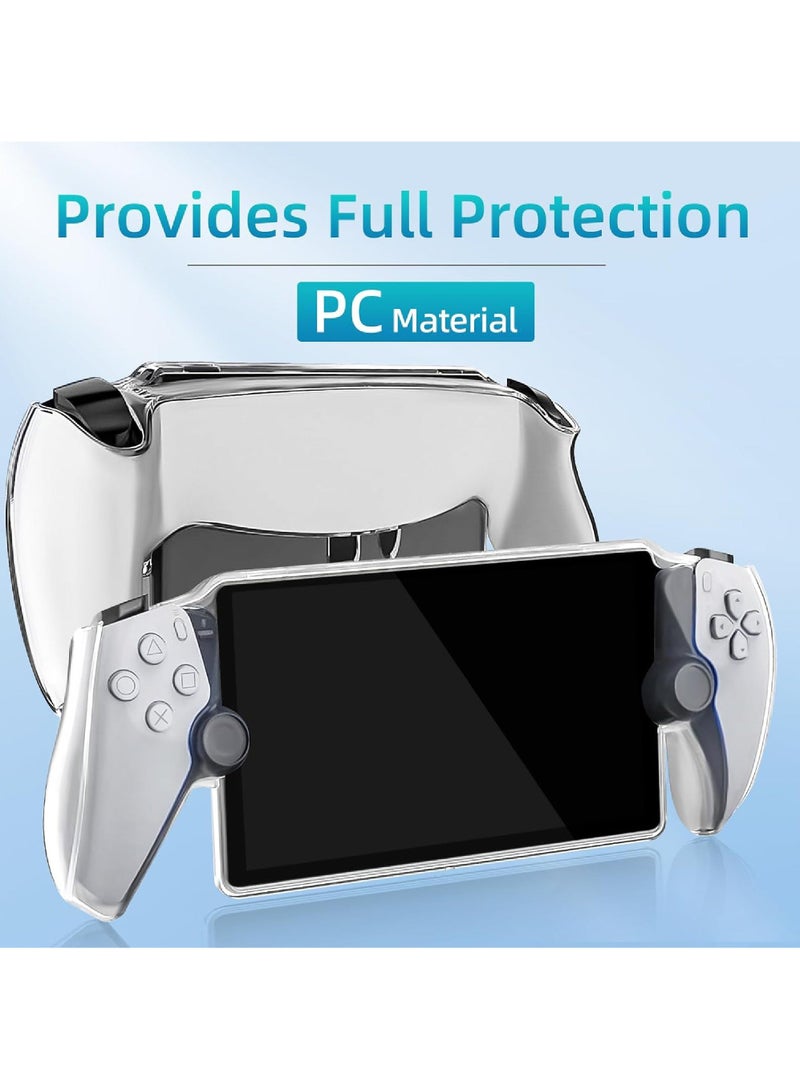 PC Case for PlayStation Portal Remote Player 3-In-1 Set with Hard PC Case Tempered Film Thumb Cap for PS5 Playstatiofn Portal Accessory Kit - Image 2