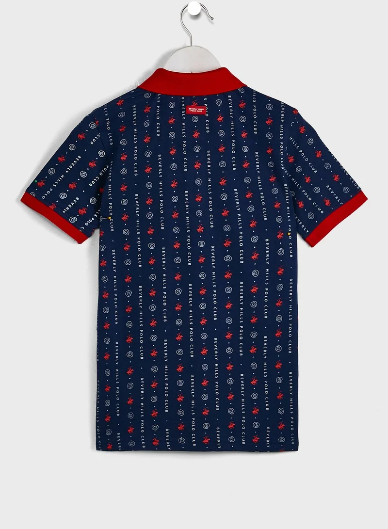 bhpoloclub Kids Printed Polo