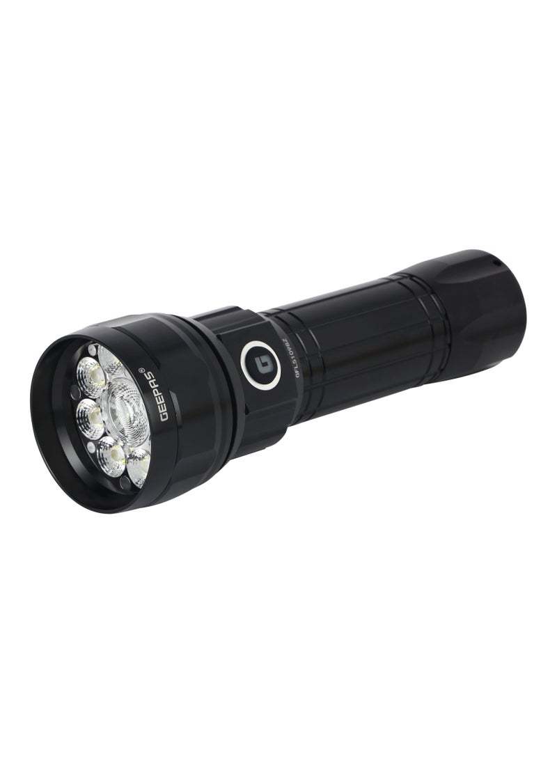 GEEPAS Zoomable LED Flashlight 20W | Perfect for Indoor and Outdoor Use, 5 Hours Continuous Working | Power Reminder, 4000 mAh Lithium Battery, 2000 Lumens | GFL51098Z  - Image 2