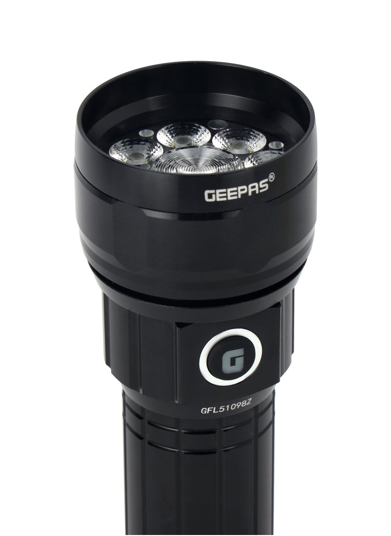 GEEPAS Zoomable LED Flashlight 20W | Perfect for Indoor and Outdoor Use, 5 Hours Continuous Working | Power Reminder, 4000 mAh Lithium Battery, 2000 Lumens | GFL51098Z  - Image 3