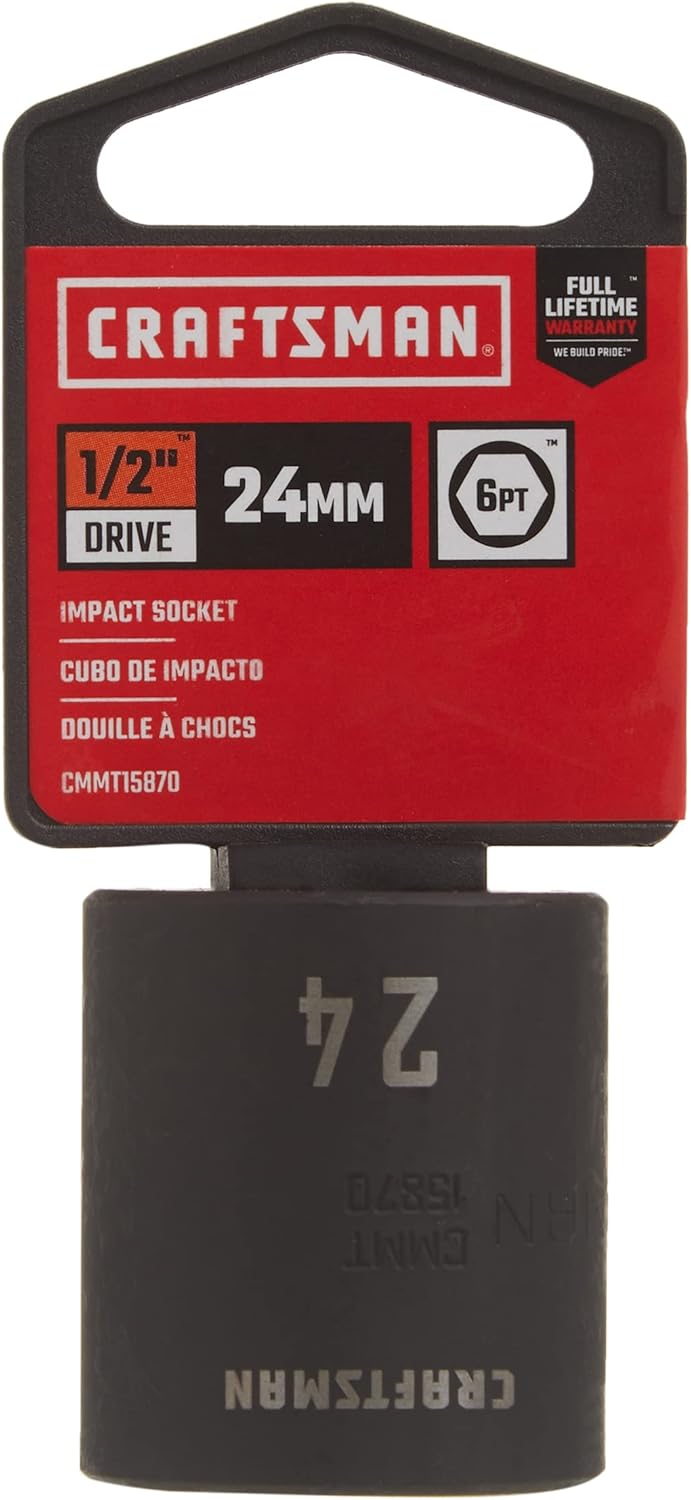 CRAFTSMAN CRAFTSMAN Shallow Impact Socket Metric 12Inch Drive 24mm CMMT15870  - Image 2