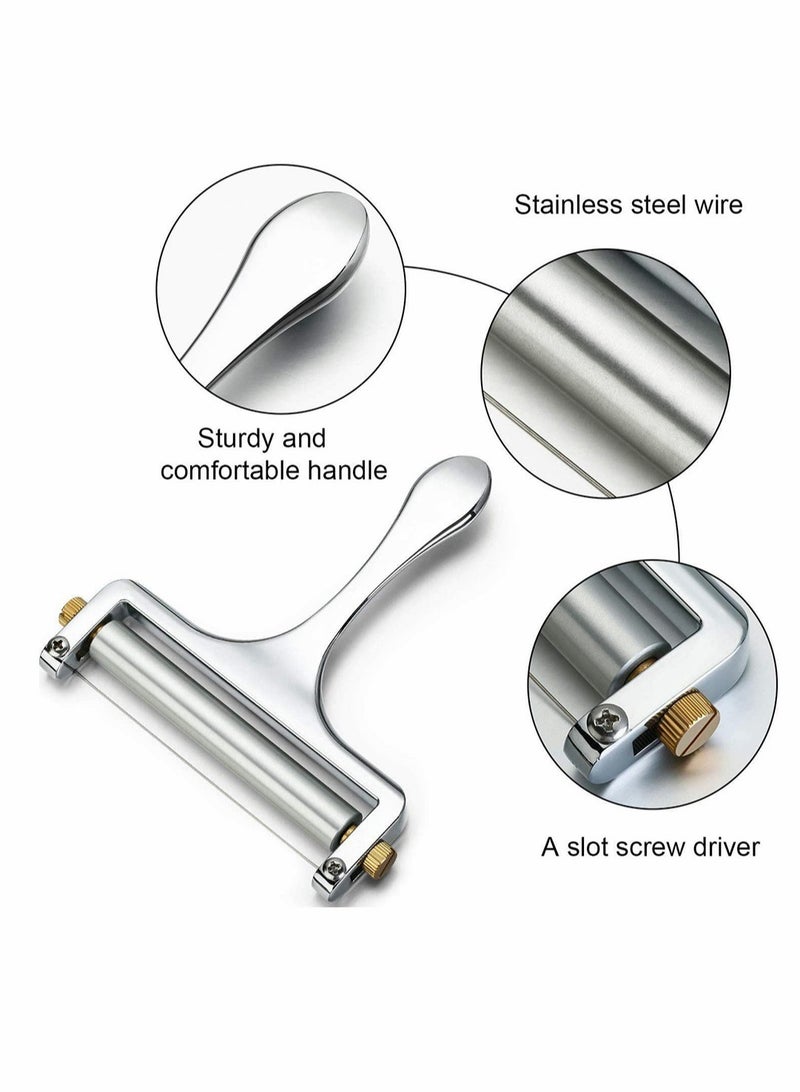 Excefore Cheese Knive Set, Cheese Cutter Stainless Steel Cheese Slicer Cheese Plane Tool, Cheese Charcuterie Board Accessories Kit for Soft, Semi-Hard, Hard Cheeses Kitchen Cooking Tool  - Image 5