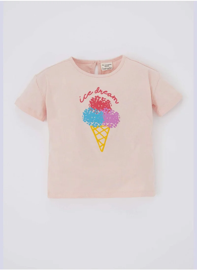 ديفاكتو BabyGirl Bike Neck Knitted Short Sleeve Body