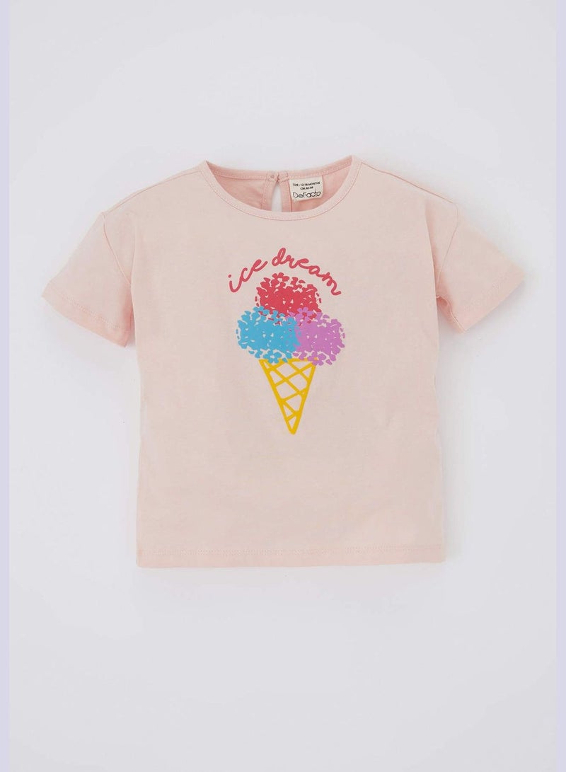 DeFacto BabyGirl Bike Neck Knitted Short Sleeve Body - Image 1