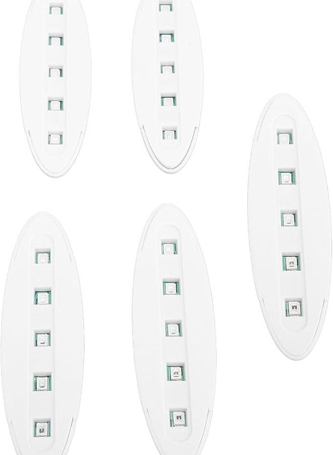 مجفف أظافر بالأشعة فوق البنفسجية USB 395 نانومتر محمول صغير 5 مصابيح LED ضوء معالجة الراتنج أبيض بيضاوي الشكل - Image 3