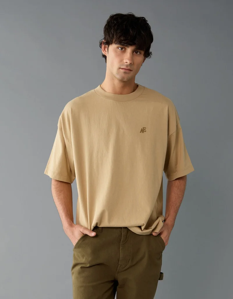 American Eagle Oversized Elevated Logo Graphic T-Shirt