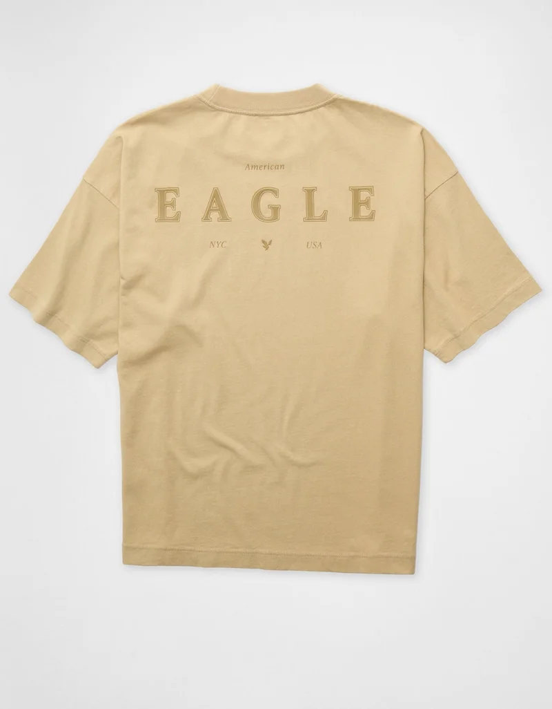 American Eagle  Oversized Elevated Logo Graphic T-Shirt for Men | Best Price UAE