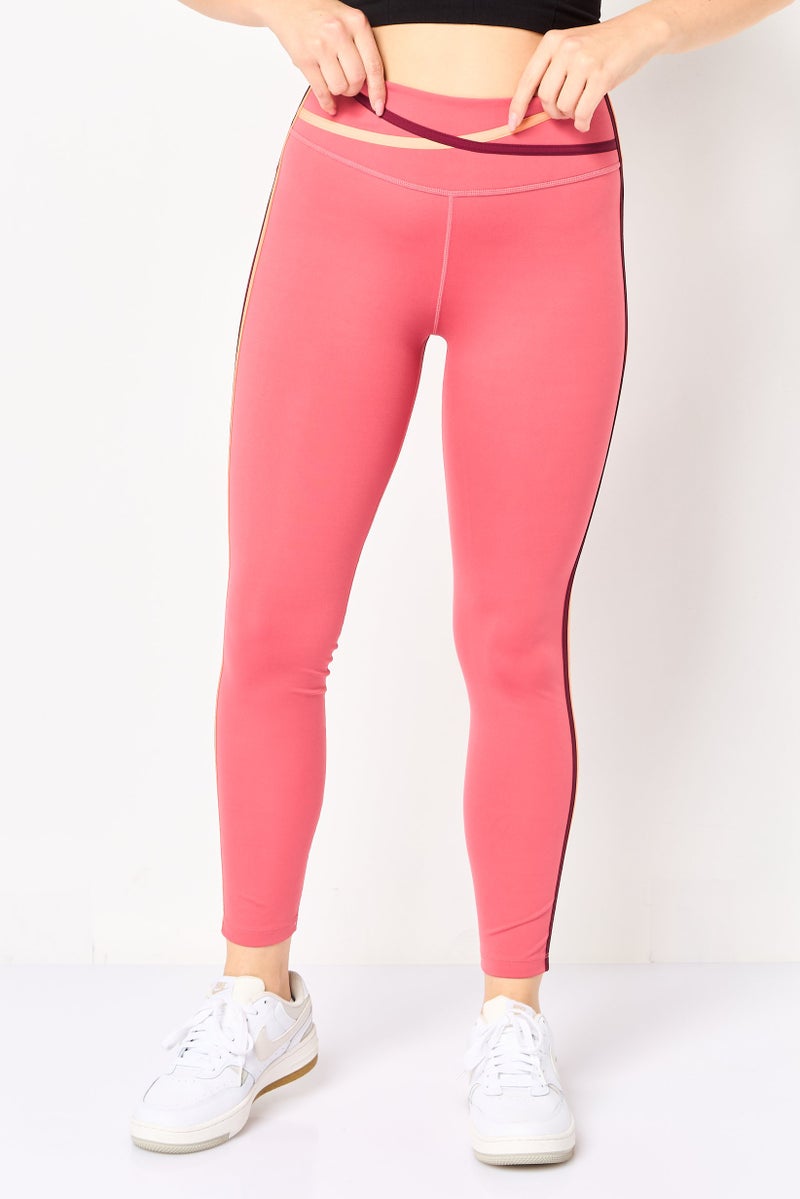 Nike Women Dri Fit Training Leggings, Old Rose - Image 1